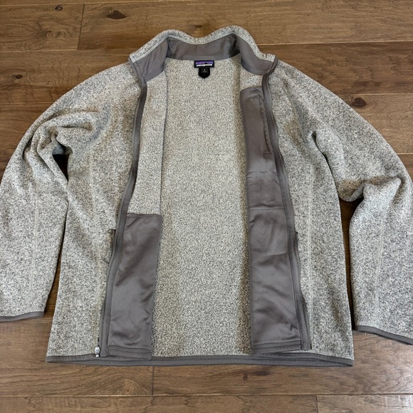 Patagonia Mens Better Sweater Full Zip Fleece Jacket Birch White Grey XL - Picture 7 of 8